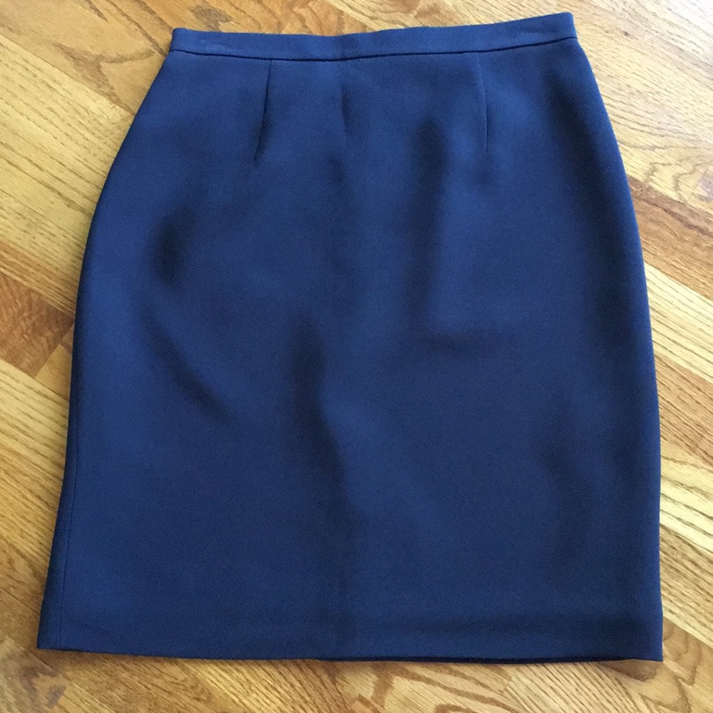 Casual Corner Annex Navy Pencil Skirt (Lined, 4P)